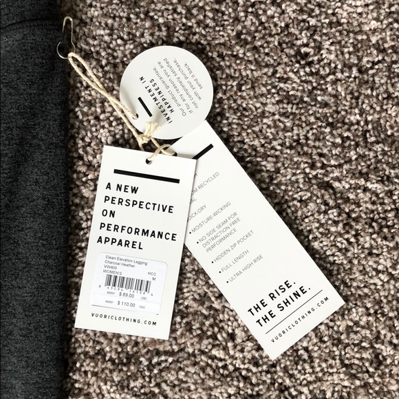 Vuori Clean Elevation leggings charcoal heather - Picture 3 of 6